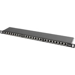 Lanberg patch panel 24 port 0.5U CAT. 6 shielded, black (PPS6-0024-B) - megamag