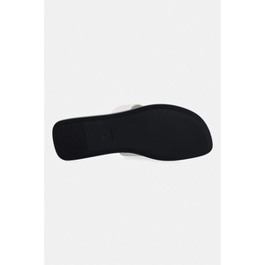 Calvin Klein джапанки дамски от кожа FLAT SANDAL THONG LTH (HW0HW02866) - answear - 109,51 лв