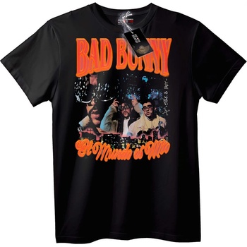 NOONEBRAND Тениска BAD BONNY - El Mundo es Mío - 2XL, Black
