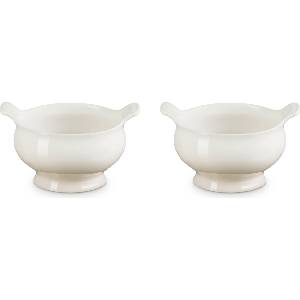 Le Creuset Каменинови купи за бульон, 600 ml, бежови, 2 бр (79284007160000)