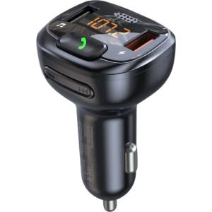 Promate FM трансмитър ProMate Smartune-4, Quick Charge 3.0 Multiple Playback Options, Черен