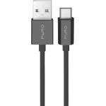 PURO 12W TPE USB-A - microUSB 2m кабел - черен (PUCM12W2MTBLK)