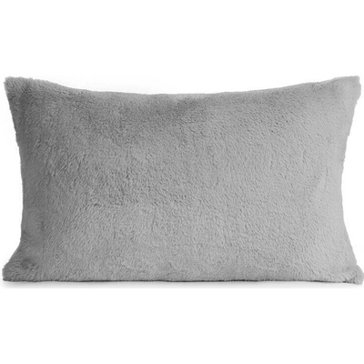 Takoy Povlak na polštář 30x50 cm stříbrný z měkké kožešinové látky NINA-HF-476395 | 30 x 50 cm