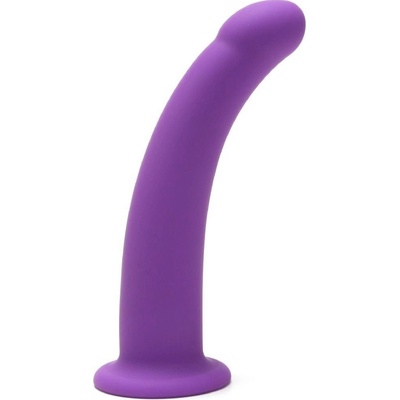 Me You Us 7″ Curved Silicone fialové silikónové dildo s prísavkou 18,3 x 3,9 cm