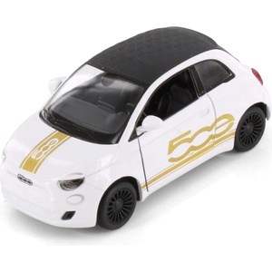 Kinsmart Метална количка Kinsmart Livery Edition - Fiat 500e, 1: 28, бяла (55137)
