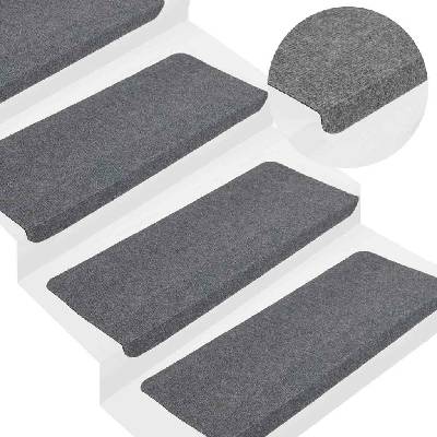 vidaXL Самозалепващи стелки за стълби, 30 бр, сиво, 65x24, 5x3, 5 см (3365913)