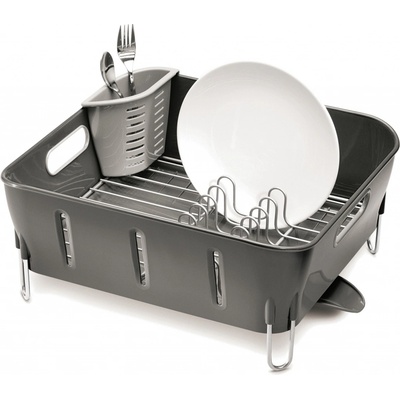 Odkapávač na nádobí Simplehuman – Compact, šedý plast KT1106