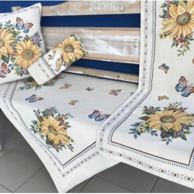Tegatex Gobelínový ubrus slunečnice s motýli 40x100 cm