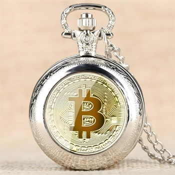 Bitcoin Джобен часовник Bitcoin - Сребърен KP5816