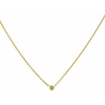 Eppi Minimalistický náhrdelník se zeleným safírem N45938