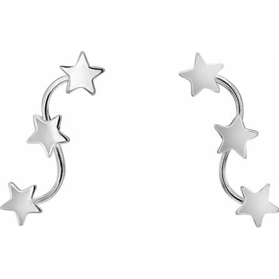 Eppi Strieborné náušnice Stars E49424