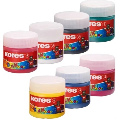 Kores Dedi Kolor Prstové barvy 6 barev 30 ml – Zboží Dáma