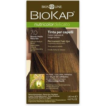 BioKap Nutricolor Delicato Permanent Hair Color 140 ml боя без амоняк 7.0 Natural Medium Blond