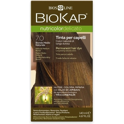 BioKap Nutricolor Delicato Permanent Hair Color 140 ml боя без амоняк 7.0 Natural Medium Blond
