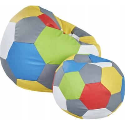 Jaks sedací vak XXXL futbalová lopta 100x100x60cm bielo-čierno- červená