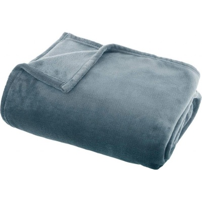 Atmosphera Plyšová deka FLANEL UNI modrá 130x180