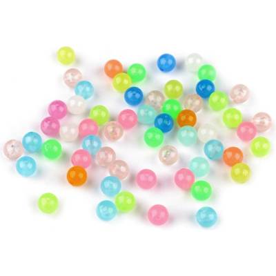 Stoklasa Plastové korálky svítící ve tmě Ø8 mm Balení: 20 g, Varianta: mix mix