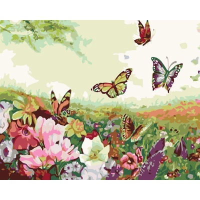 ZUTY Malování podle čísel LOUKA PLNÁ MOTÝLŮ 40 x 50 cm – Zbozi.Blesk.cz