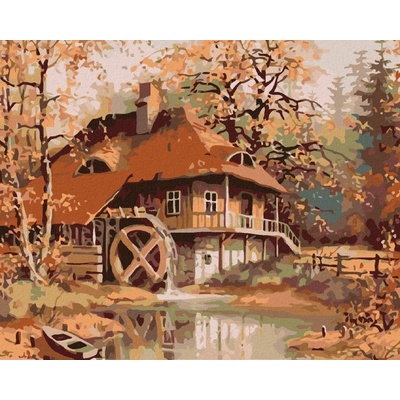 zuty Malování podle čísel Starý mlýn 50 x 40 cm vypnuté plátno na rám
