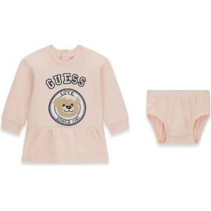 Guess Бебешки комплект рокля-туника с бикини Guess Bear - Бледорозов