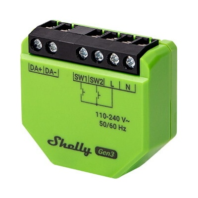Stmívací modul SHELLY DALI DIMMER GEN3 pro svítidla DALI, WiFi, Bluetooth