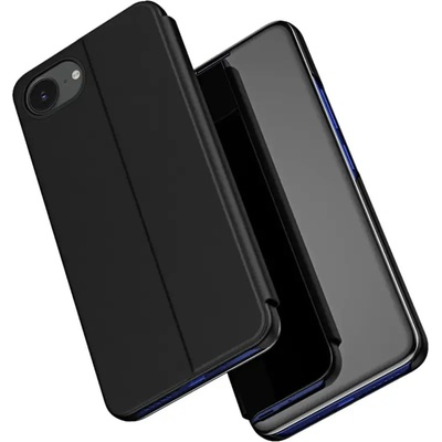 HQWear Калъф Clear View за iPhone 16e Flip Cover - черен (5907769376788)