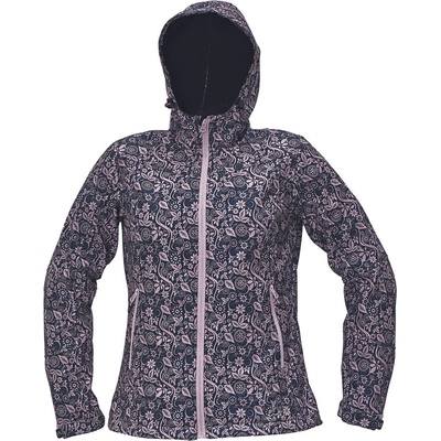 Cerva YOWIE printed softshellová bunda fialová tmavě modrá