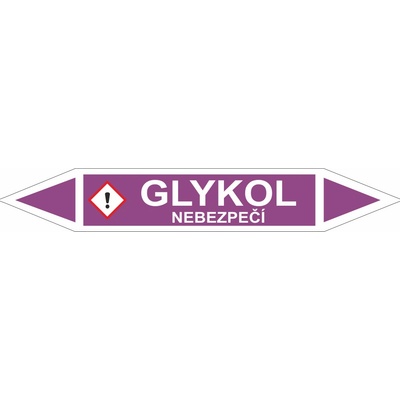 Oboustranná šipka GHS - Glykol Samolepka PVC 3: 672 x 105 mm