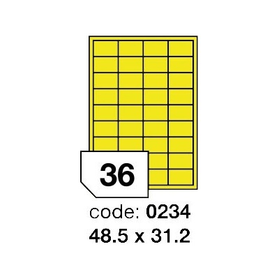 Rayfilm 48,5x31,2 mm 300 archů, matně žlutá, R0121.0234D
