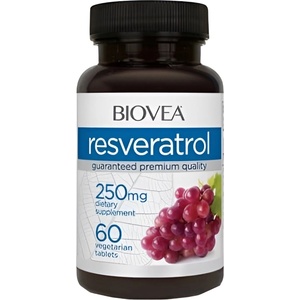 Biovea Resveratrol, 250 mg, 60 таблетки, Biovea (4434)