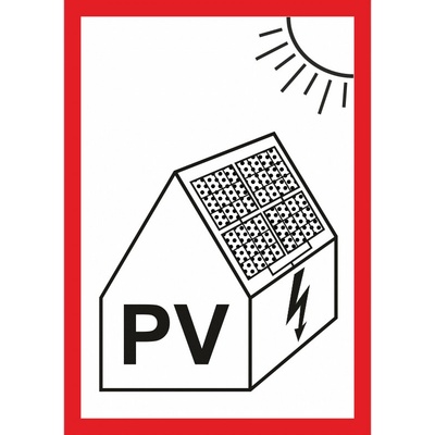 SAPRO FVE Nálepka "PV symbol na fotovoltaiku" A7 FVE0233