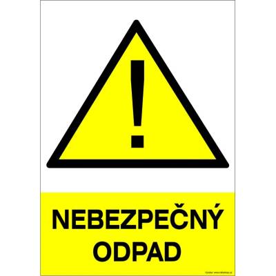 RAFO Samolepka Nebezpečný odpad Velikosti: 7 x 10 cm