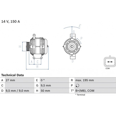 Alternátor BOSCH 0 986 081 820