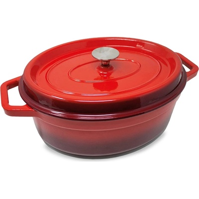 Klarstein Podolica, pekáč, 5,5 l, kastról, liatinový, smaltovaný, oválny, rukoväte BBQ-365D