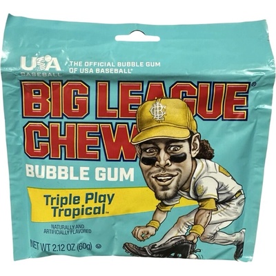 Big League Chew Bubble Gum Triple Play Tropical 60g