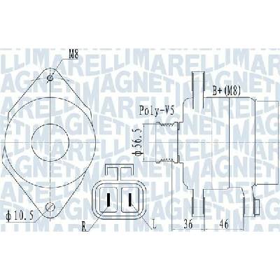 MAGNETI MARELLI Generátor 063732128010