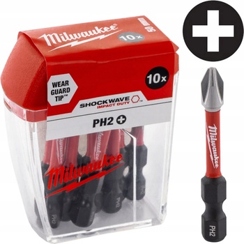 Sada bitov Milwaukee Shockwave PH2 50 mm 10 ks