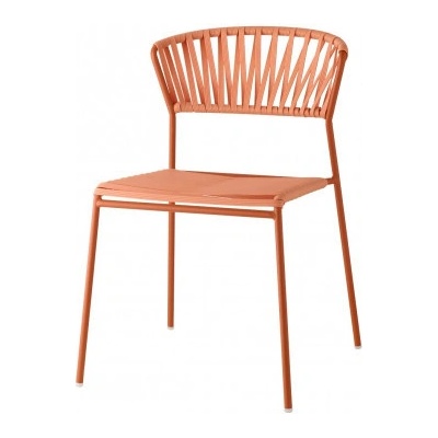Scab ARMCHAIR LISA CLUB - zahradní židle s područkami terracotta PVC výplet SCAB P74 - meruňková