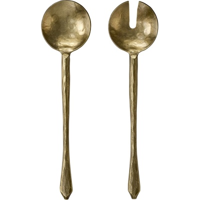 MADAM STOLTZ Salátový příbor Antique Brass, zlatá barva, kov