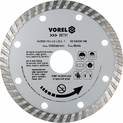 Vorel Kotúč diamantový 115 x 22,2 x 2,0 mm TO-08751