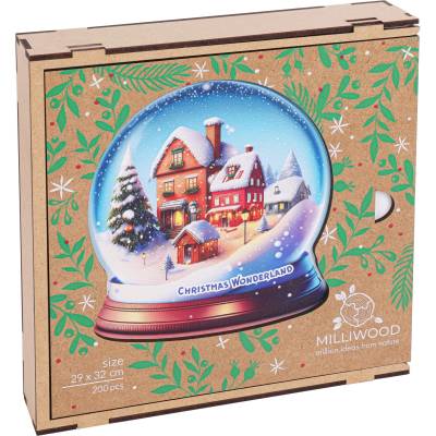 Milliwood Дървен пъзел Milliwood, Коледа, 200 части - Коледна страна на чудесата (M-Christmas-5096)