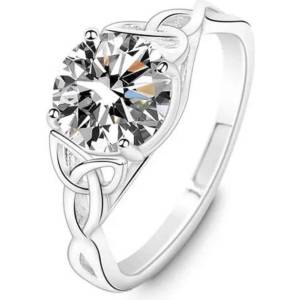 Silenti Jewelry Сребърен пръстен "Дълбочина" - 8 - 57мм (18.1мм диам. )