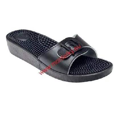 Zdravotní pantofle SANTÉ SI/03C černé vzor masážní