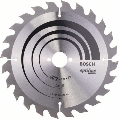 Bosch Pílový kotúč Optiline Wood 230 x 30 x 2,8 mm, 24 2608640627