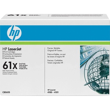 HP КОМПЛЕКТ 2 КАСЕТИ ЗА HP LASER JET 4100 Series - TWIN PACK - OUTLET - /61X/ - P№ C8061D (101HP4100XD)