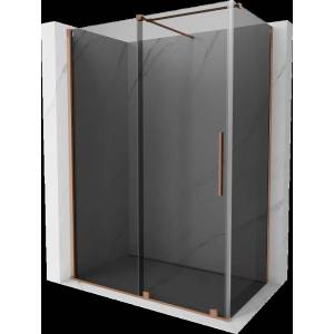 Mexen Velar плъзгаща се душ кабина 150 x 90 cm, графит, матова мед - 871-150-090-41-65 (871-150-090-41-65)