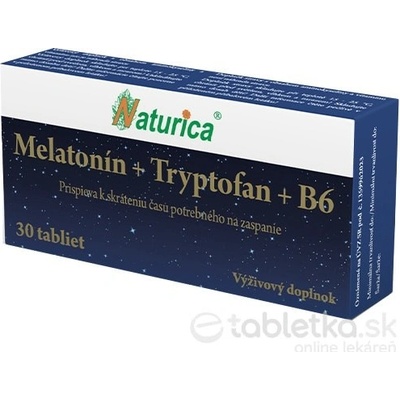 Naturica Melatonín + Tryptofan + Vitamín B6 30 ks