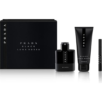 Prada Luna Rossa Black EDP 100 ml + EDP 10 ml + sprchový gél 100 ml darčeková sada