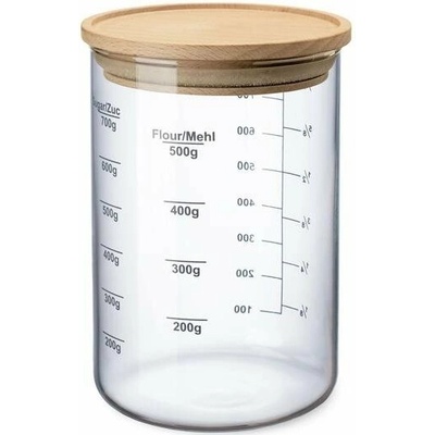 SIMAX Zásobník se stupnicí a dřevěným víčkem 0,8 l