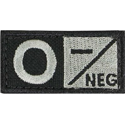CONDOR OUTDOOR Nášivka krvná skupina 0 NEG VELCRO FOLIAGE